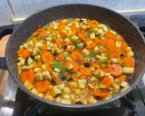 Une image de l'étape 17 de Curry de légumes sautés au gingembre et coriandre.