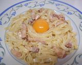A picture of step 7 of Italian Cuisine at Home! Creamy Spaghetti Carbonara.