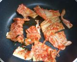 A picture of step 2 of Kimchi and Egg Rice Bowl (and Oyako-don with Tinned Yakitori Chicken).