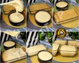 A picture of step 2 of No Bake Eggless No Gelatin No Agar agar Three Layer Mango Cheesecake.