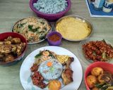 Foto langkah ke 5 dari resep Nasi Uduk/Nasi Lemak Bunga Telang (Nasi biru).