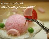 A picture of step 4 of For Character Bentos: Animal Shaped Cup Sushi.