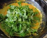 A picture of step 3 of Thotakura gravy(amaranth leaves).