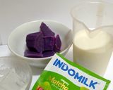 Foto langkah ke 1 dari resep Kental Manis Creamy Matcha Latte Ubi Ungu.