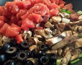 A picture of step 3 of Sultan Sausage/Spinach Tortellini Bake -halal friendly.