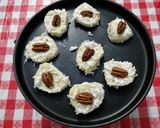 A picture of step 2 of Eggless Fresh Coconut Pecan Cookies.