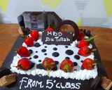 Foto langkah ke 11 dari resep Kue ulang tahun blackforest / blackforest ganache.