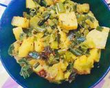 A picture of step 3 of Hare pyaz ki sabji.