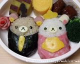 A picture of step 16 of Hinamatsuri Charaben Rilakkuma Hina Dolls.