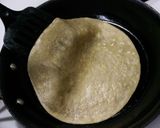 A picture of step 13 of Seasoned Chicken & cheese wrap with bell peppers and sour cream..