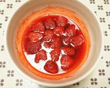 A picture of step 3 of Diet-Friendly Easy Strawberry & Tofu Pudding for Doll's Festival.