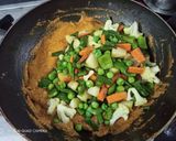 A picture of step 7 of Maharashtrian Veg Kolhapuri (Mix Vegetable Curry).