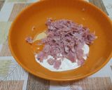 A picture of step 3 of Savory Tart with Radicchio, Gorgonzola, and Ham.