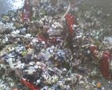 A picture of step 4 of Agathi poo poriyal.