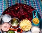 A picture of step 1 of Schezwan Chutney.