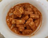 A picture of step 3 of Paneer fry.