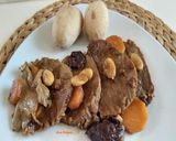 Foto del paso 5 de la receta Filo de ternera con setas, almendras y ciruelas pasas