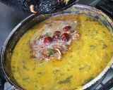 A picture of step 9 of Moong Dal Palak with Boiled Rice 😋.