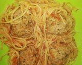 A picture of step 3 of Spaghetti Meatball#4weekschallenge#charityrecipe.
