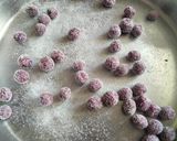 A picture of step 2 of Homemade Jamun flavour Boba pearls tea.