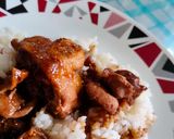 A picture of step 9 of Chicken adobo with Chicken gizzard and liver.