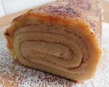 Foto del paso 35 de la receta: Bracito de crema de praliné de avellanas y compota de caqui cubierto de yema quemada (sin gluten)