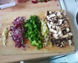 A picture of step 2 of Stuffed aubergine.
