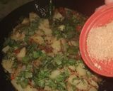A picture of step 4 of Tawa aloo chat.