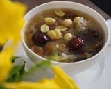Hình bước làm 6 của món Chè nấm tuyết  táo đỏ