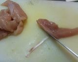 A picture of step 1 of Chicken Piccata for Bento.
