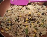 A picture of step 4 of Mexican quinoa pilaf.