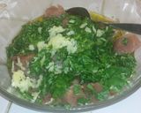 A picture of step 2 of Pork in Coriander Sauce.