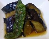 A picture of step 5 of Eggplant and Shishito Peppers Deep-fried and Simmered.