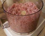 A picture of step 1 of Mom's Ham Salad.