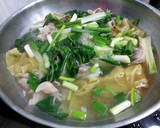 A picture of step 3 of Bak Choy And Dumpling In Pork Broth.