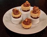 A picture of step 9 of Peanut Butter Indivdual Cheesecakes Topped with Chocolate Ganache.