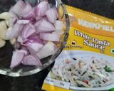 A picture of step 1 of Mushroom Broccoli and Corn soup.