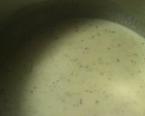 A picture of step 3 of Kandi‘s Fettucini Alfredo.