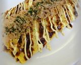 A picture of step 7 of Easy and Microwaved Flour-free Okonomiyaki with Tofu.