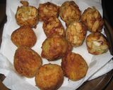 A picture of step 12 of Sweet Potato Croquettes with Cheese and Bacon.
