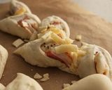 A picture of step 12 of Pizza-Bacon Pain d'Epi & Sausage Pain d'Epi.