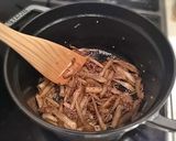 A picture of step 10 of Burdock Root Kimpira Using a Staub Casserole.
