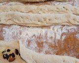 Almával csokival rakott kenyér 🍞 élesztős recept fázis 9 fotója