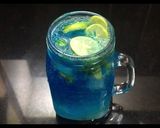 A picture of step 4 of Blue Lagoon Mocktail.