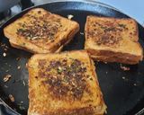 A picture of step 5 of Garlic Brown Bread with peri peri masala Dominos style sticks.