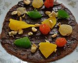 A picture of step 6 of Chocolate paratha pizza.