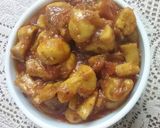 A picture of step 8 of Mushroom with tomato masala 😊😊😊.