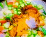 A picture of step 6 of Chettinad Special Bhindi Tamarind Pachadi.