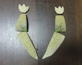 A picture of step 7 of A Hungry Frog-Shaped Melon Bowl Dessert.