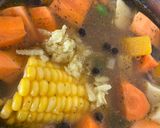 A picture of step 6 of Caribbean soup 🍲.